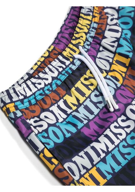 Swim Shorts With Multicolour Logo Pattern MISSONI KIDS | MS0C39-Z1379999