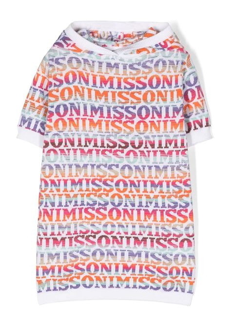 Multicoloured Jacquard Maxi Sweatshirt Dress With Logo MISSONI KIDS | MS1B31-X0007100MC
