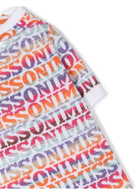 Multicoloured Jacquard Maxi Sweatshirt Dress With Logo MISSONI KIDS | MS1B31-X0007100MC