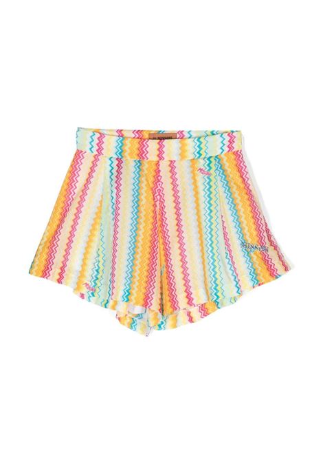Shorts Con Motivo Zig-Zag Verticale Multicolore MISSONI KIDS | MS6C19-M0024999