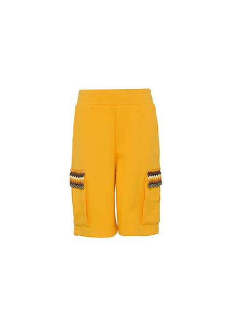 Yellow Cargo Bermuda Shorts With Pattern On The Pockets MISSONI KIDS | MS6Q89-Z0081209MC
