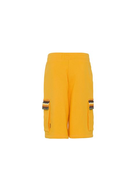 Yellow Cargo Bermuda Shorts With Pattern On The Pockets MISSONI KIDS | MS6Q89-Z0081209MC