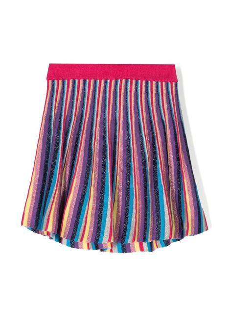 Multicoloured Laminated Knit Mini Skirt MISSONI KIDS | MS7A11-X0004999