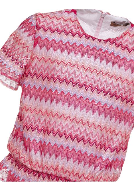 Pink Knit Top With Zig-Zag Pattern MISSONI KIDS | MS8A11-Q0007502FU