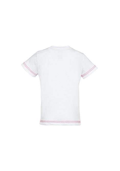 T-Shirt Bianca Con Logo Multicolore MISSONI KIDS | MS8A41-J0177100
