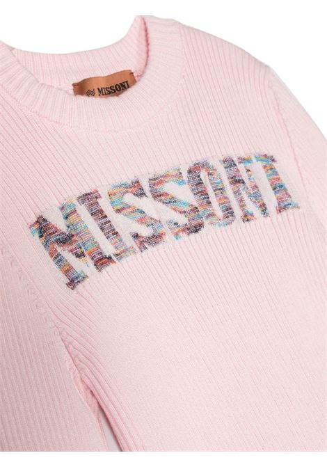 Pink Pullover With Logo and 3/4 Sleeve MISSONI KIDS | MS9A11-X0007501
