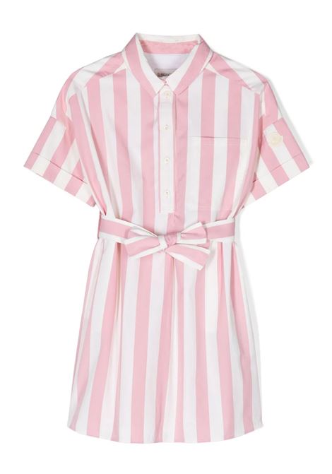Pink Striped Shirt Dress MONCLER ENFANT | 2G000-11 596TPF50