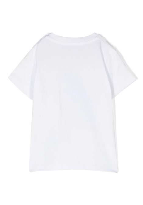 T-Shirt Bianca Con Stampa e Patch Logo MONCLER ENFANT | 8C000-15 8790N002