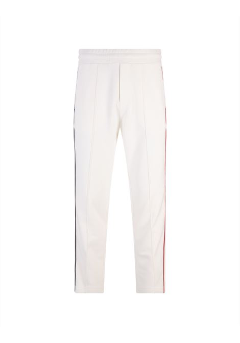 White Sporty Trousers With Embroidered Logo Profile MONCLER | 8H000-07 89A1B032