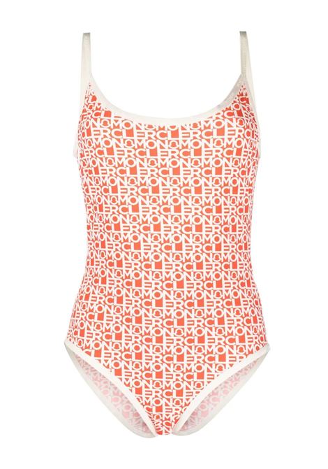 Orange Logoed One-Piece Swimsuit MONCLER | 8N000-05 89A0Y30A