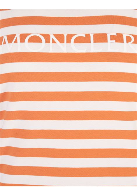 Orange Striped Tank Top With Logo MONCLER | 8P000-01 89A1NF03