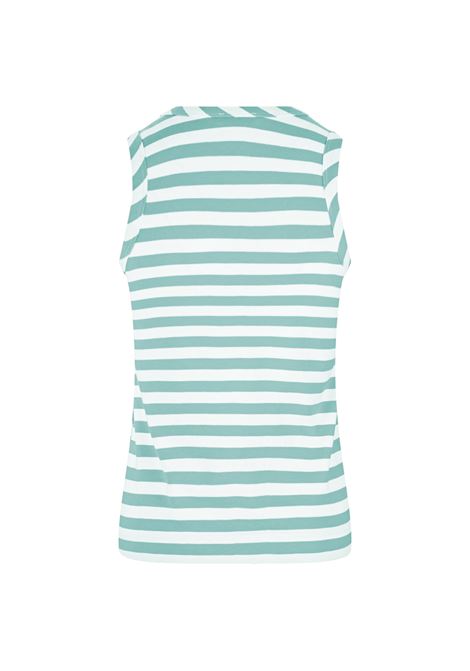 Mint Green Striped Tank Top With Logo MONCLER | 8P000-01 89A1NF08