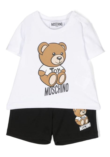 Moschino Teddy Bear Set In White And Black MOSCHINO KIDS | MPG00MLBA1080359