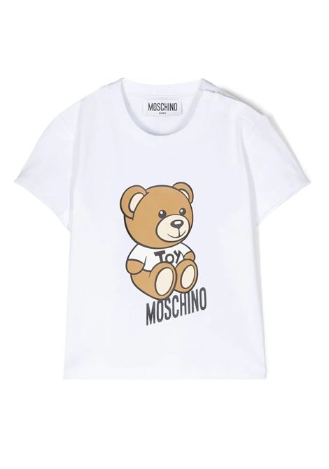 T-Shirt Moschino Teddy Bear Bianca MOSCHINO KIDS | MUM03DLBA1010101