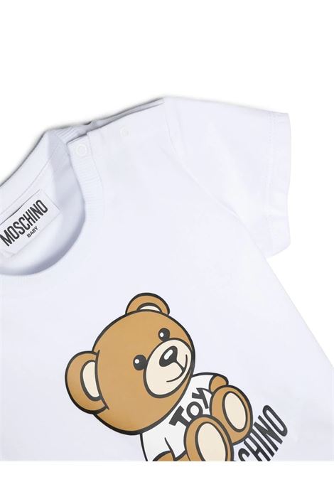 White Moschino Teddy Bear T-Shirt MOSCHINO KIDS | MUM03DLBA1010101