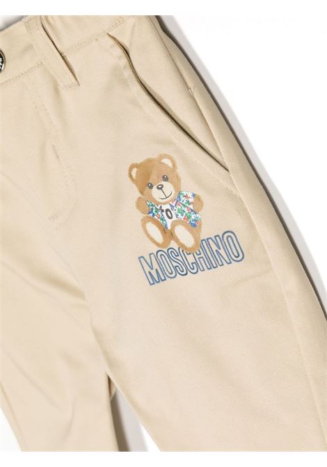 Beige Trousers With Moschino Teddy Bear MOSCHINO KIDS | MUP04CLPC0420310