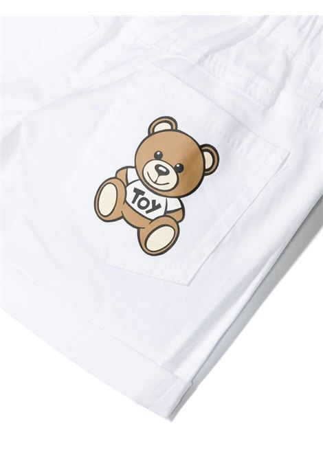 White Moschino Teddy Bear Chino Shorts MOSCHINO KIDS | MUQ00RLMA0110101