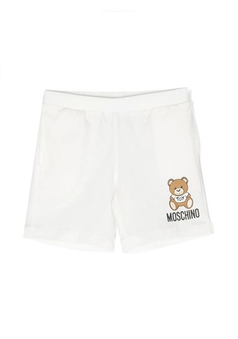 Ivory Moschino Teddy Bear Sports Shorts MOSCHINO KIDS | MUQ00VLAA0310063