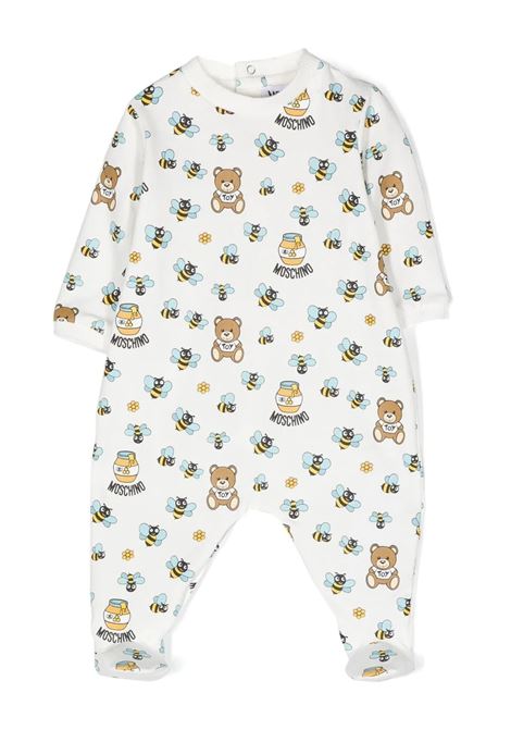 White Pyjamas With All-Over Teddy and Bees  MOSCHINO KIDS | MUT039LCB3384617