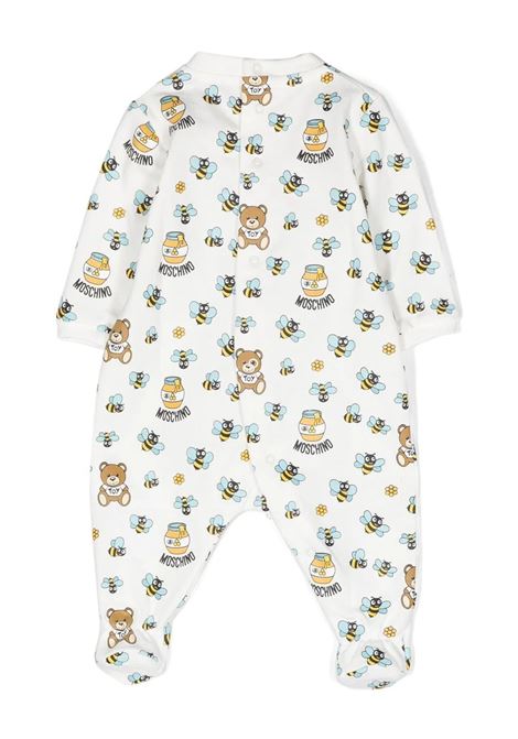 White Pyjamas With All-Over Teddy and Bees  MOSCHINO KIDS | MUT039LCB3384617
