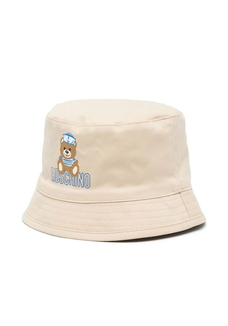 Beige Bucket Hat With Sailor Moschino Teddy Bear MOSCHINO KIDS | MUX04ALPC0420310