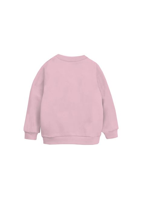 Pink Crew Neck Sweatshirt With Spring Neon Print  MOUSSE DANS LA BOUCHE | MKFG3266UNICA