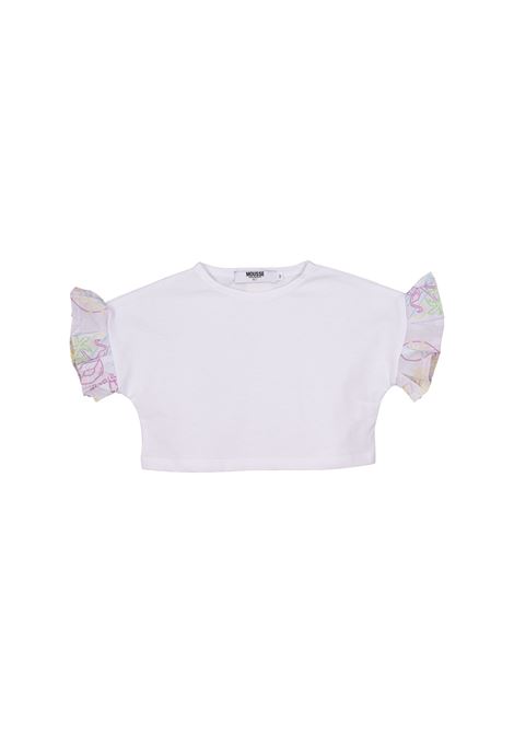 Crop T-Shirt with Spring Neon Sleeves MOUSSE DANS LA BOUCHE | MKTSCP266UNICA
