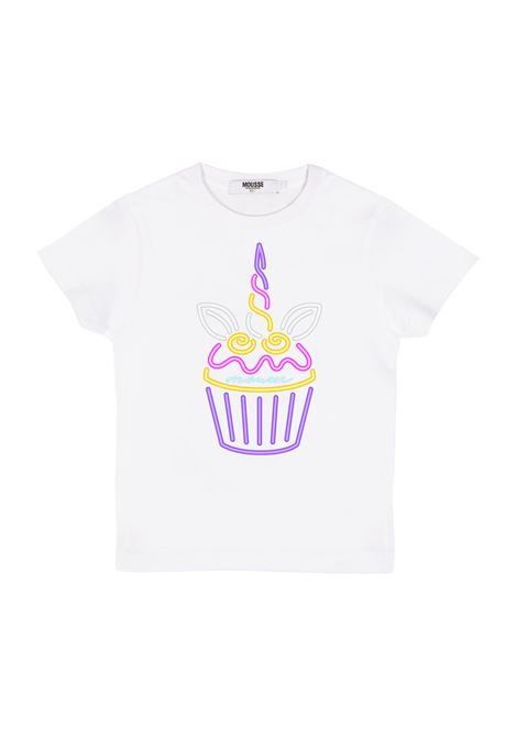 T-Shirt Bianca Con Stampa Spring Neon MOUSSE DANS LA BOUCHE | MKTSW266UNICA