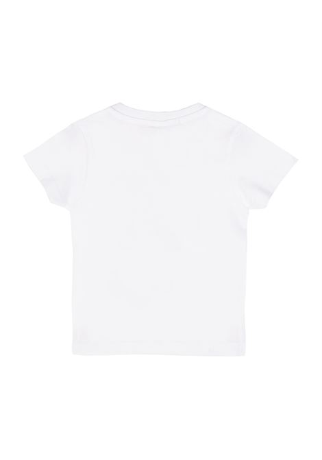 White T-Shirt With T Rex Skate Print MOUSSE DANS LA BOUCHE | MKTSW277UNICA