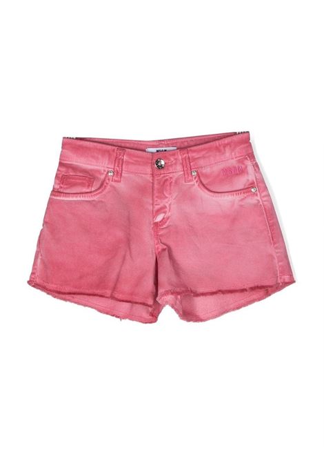 Shorts In Denim Rosa MSGM KIDS | MS029374044