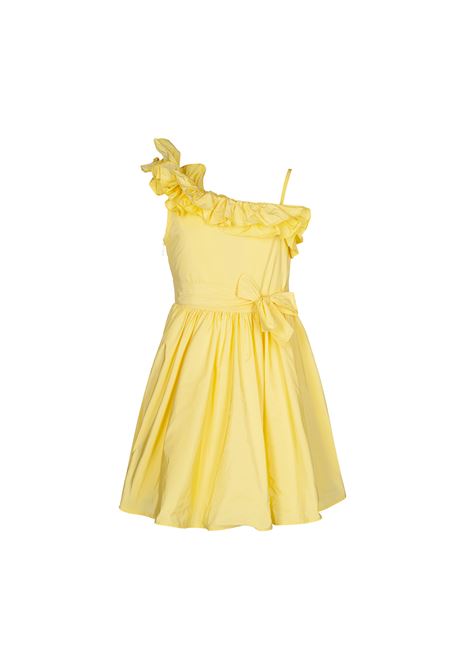 Pastel Yellow Dress With Ruffles MSGM KIDS | MS029413029