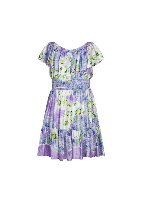 Lilac Floral Dress Wit Ruffle MSGM KIDS | MS029429200