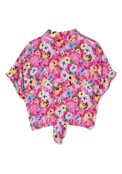 Fuchsia Shirt With Floral Pattern MSGM KIDS | MS029491044