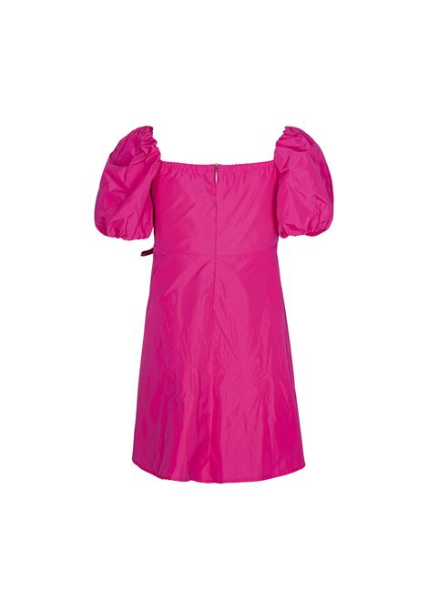 Fuchsia Poplin Dress With Bowknot MSGM KIDS | MS029494044
