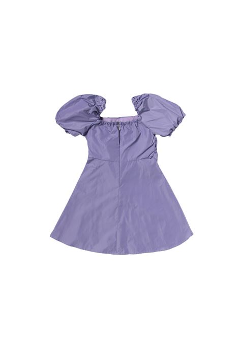 Lilac Poplin Dress With Bowknot MSGM KIDS | MS029494071