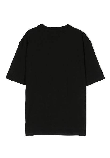 T-Shirt Nera Con Stampa Grafica MSGM KIDS | MS029530110
