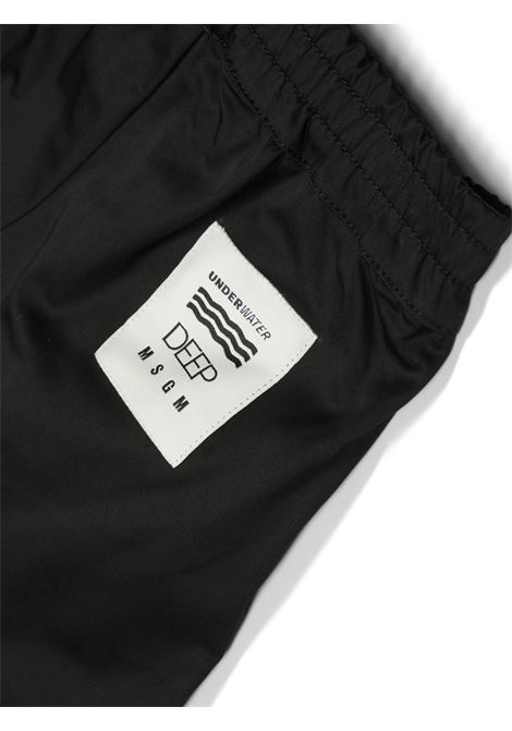 Shorts Neri Con Patch Logo MSGM KIDS | MS029534110