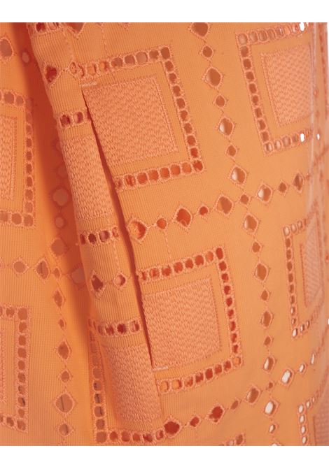 Orange Sangallo Cotton Shirt Dress MSGM | 3441MDA05-23710610