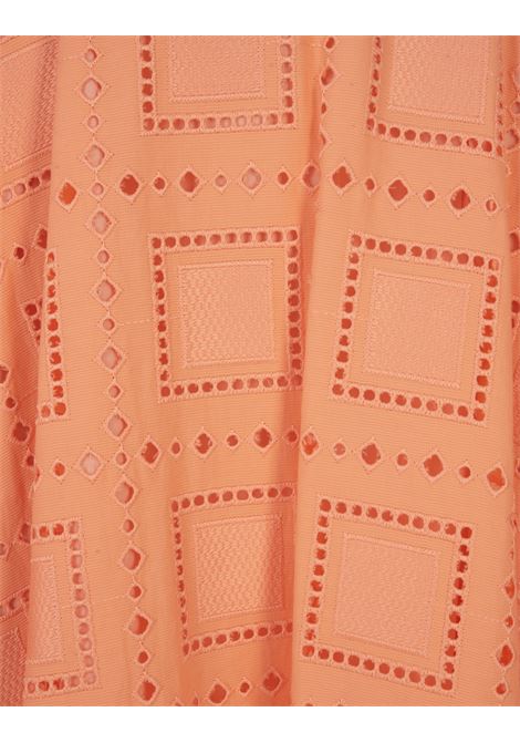 Orange Sangallo Cotton Midi Skirt MSGM | 3441MDD34-23710610