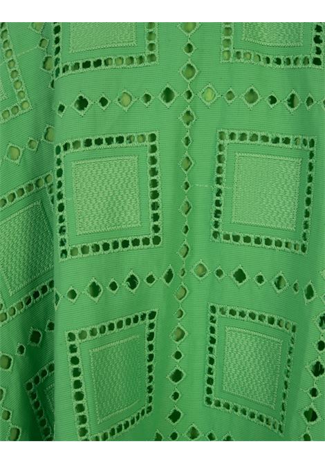 Green Sangallo Cotton Midi Skirt MSGM | 3441MDD34-23710636