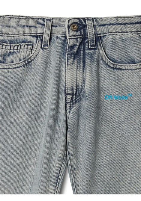 Jeans Helvetica Grigi Con Diagonali OFF-WHITE KIDS | OBYA001S23DEN0024045