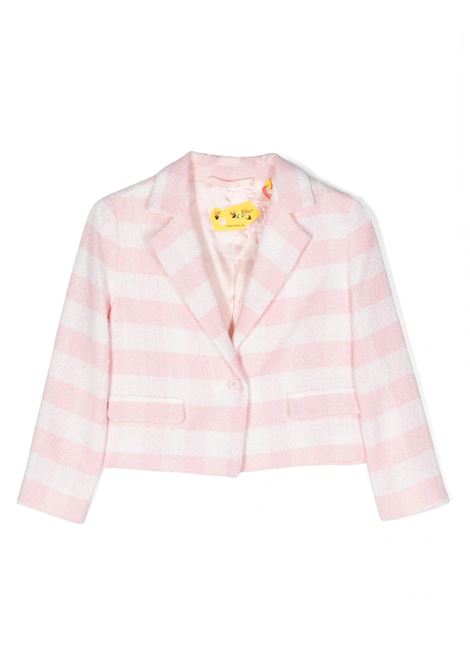 Pink and White Gingham Check Blazer OFF-WHITE KIDS | OGEN001S23FAB0013010