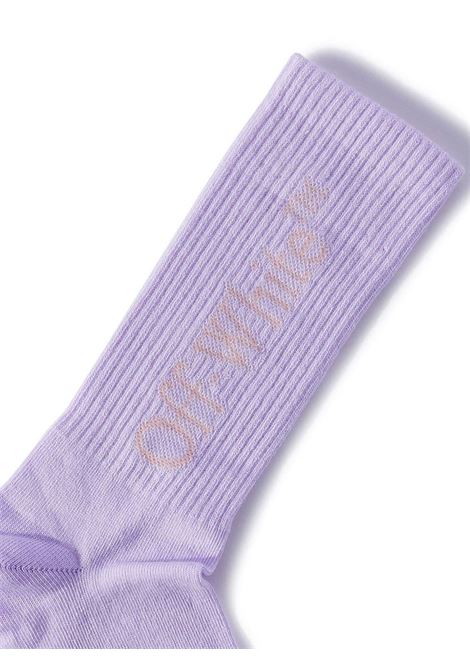 Lilac Socks With Logo OFF-WHITE KIDS | OGRA003S23KNI0023630