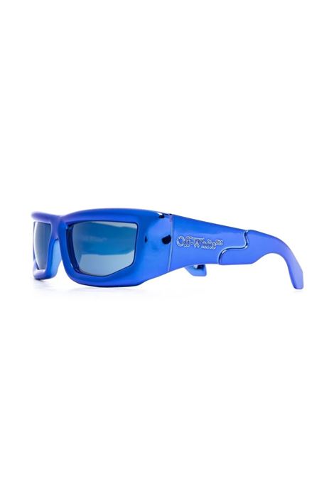 Volcanite Sunglasses In Metallic Blue OFF-WHITE | OERI074S23PLA0014545