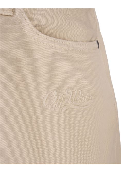 Beige Utility Shorts OFF-WHITE | OMCB084S23FAB0016161