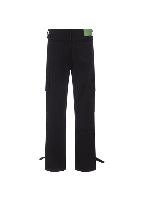 Black Cotton Cargo Trousers OFF-WHITE | OMCE033S23FAB0011010