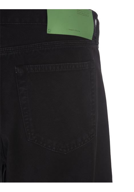Pantalone Cargo In Cotone Nero OFF-WHITE | OMCE033S23FAB0011010