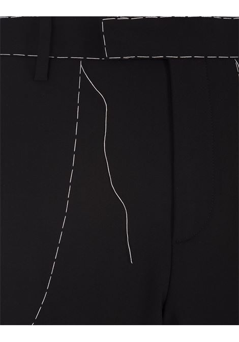 Pantalone Sartoriale a Gamba Dritta Nero OFF-WHITE | OMCO016S23FAB0031001