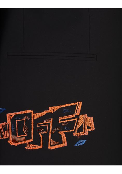 Graffiti Coup? Strap Blazer In Black OFF-WHITE | OMEN063S23FAB0011066