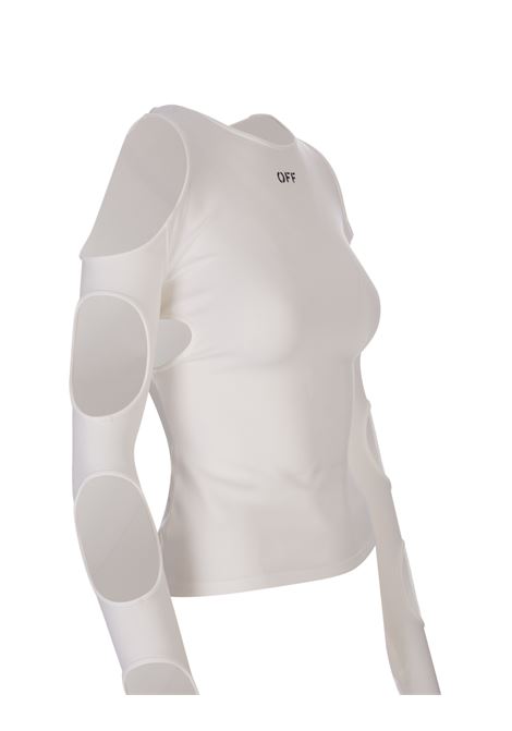 Top Bianco Con Logo E Cut-Out Meteor OFF-WHITE | OWAD228S23JER0010110